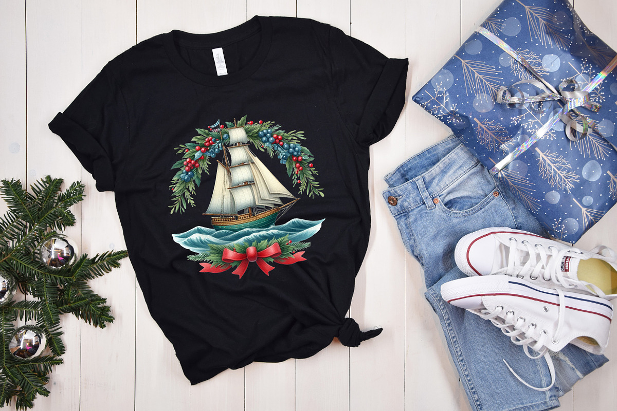 Merry Maritime Christmas Clipart, an Illustration by designcity5 (Photo 4 of 5)