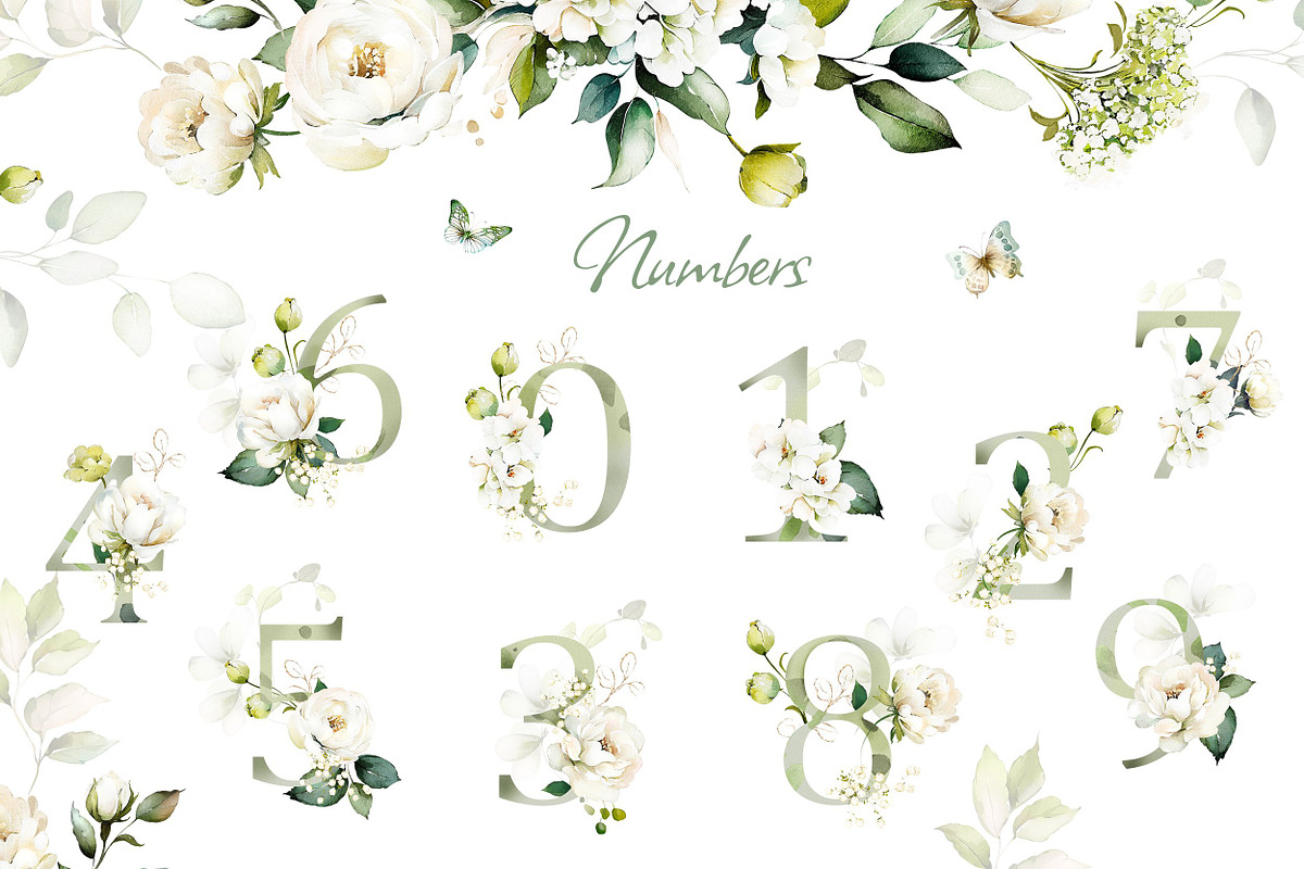 White Roses Wedding watercolor, a Decorative Illustration by Lisima (Photo 9 of 12)