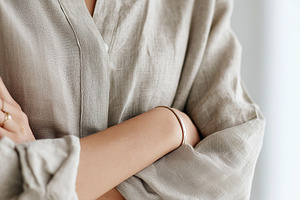 Minimalist close up of a woman wear, a Beauty & Fashion Photo by MistyDay