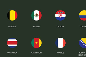World Cup Flat Icons