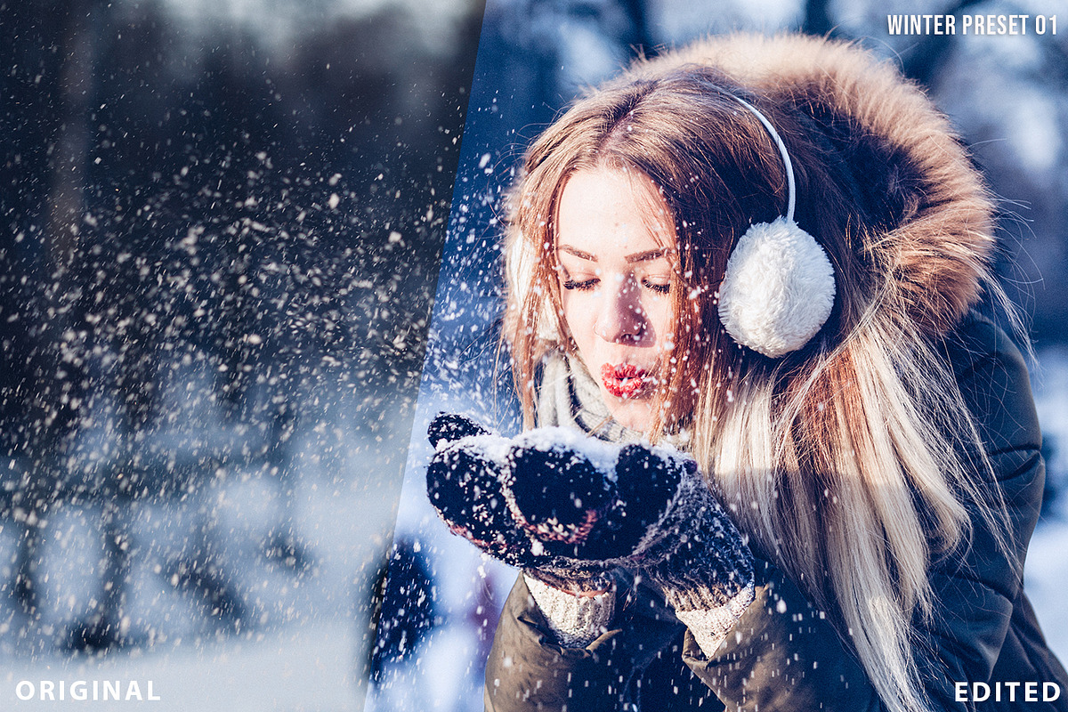 Pro Winter lightroom presets preview 2