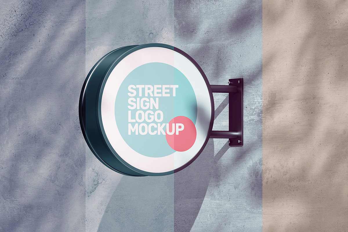 Street Sign Mockup (32 PSD Scenes), an Advertising Mockup by Traint (Photo 41 of 50)