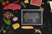 Food on table scene Mock Up, a Product Mockup by Leschinger.cz (Thumbnail 2 of 5)