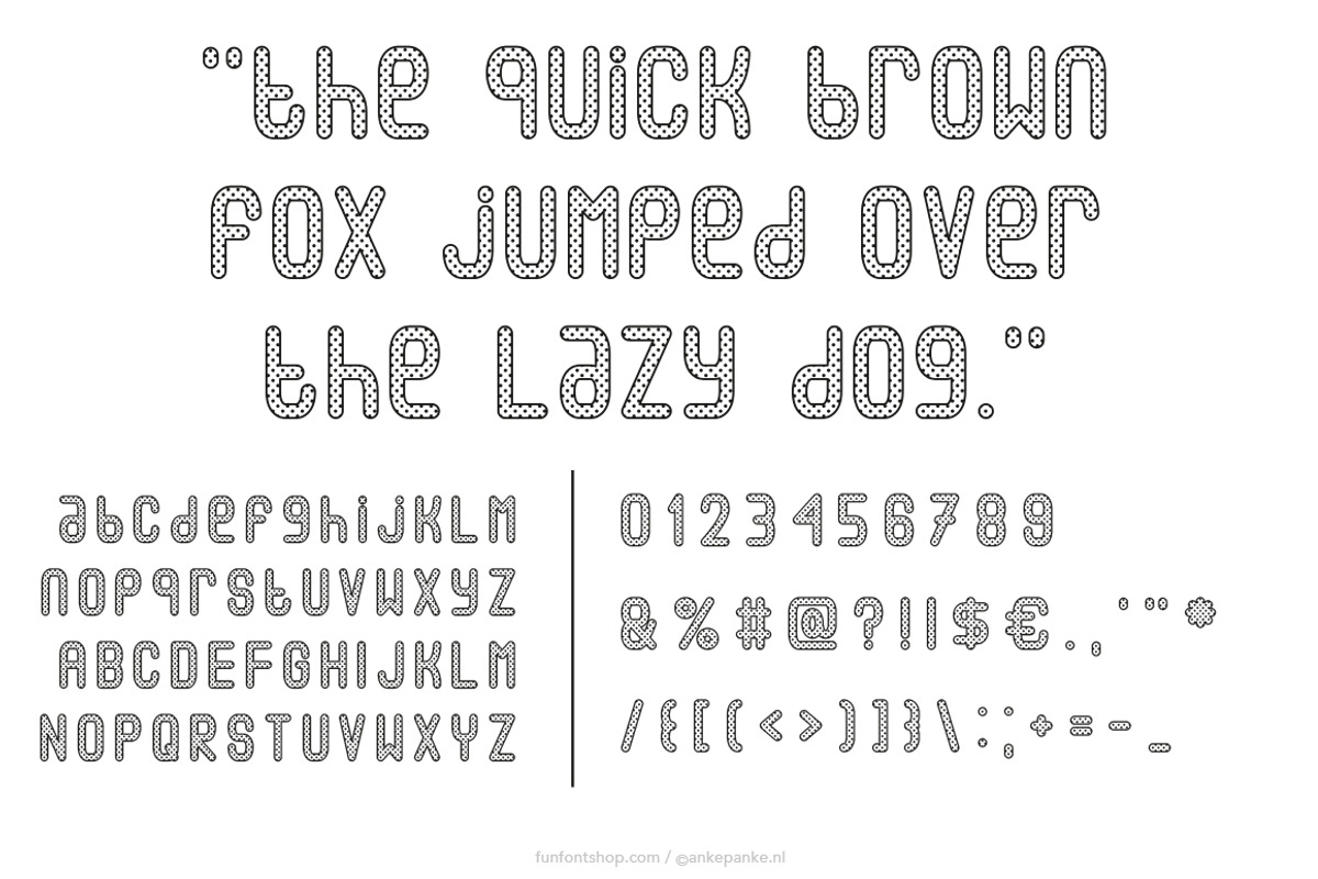 Polkadots I Font preview 3