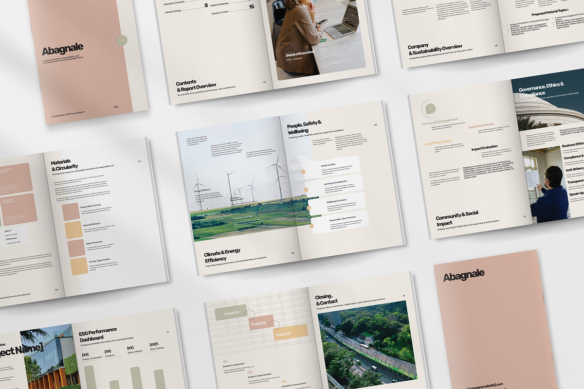 ESG Corporate Annual Report, a Brochure Template by trabaskriya (Photo 5 of 6)