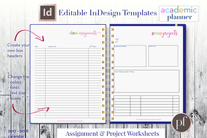 Academic Planner InDesign Template