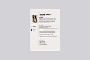 Resume Template minimalist, a Resume Template by dulchaer29