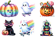 Colorful Halloween Clipart Bundle, an Illustration by DreamArtGraphic (Thumbnail 2 of 5)