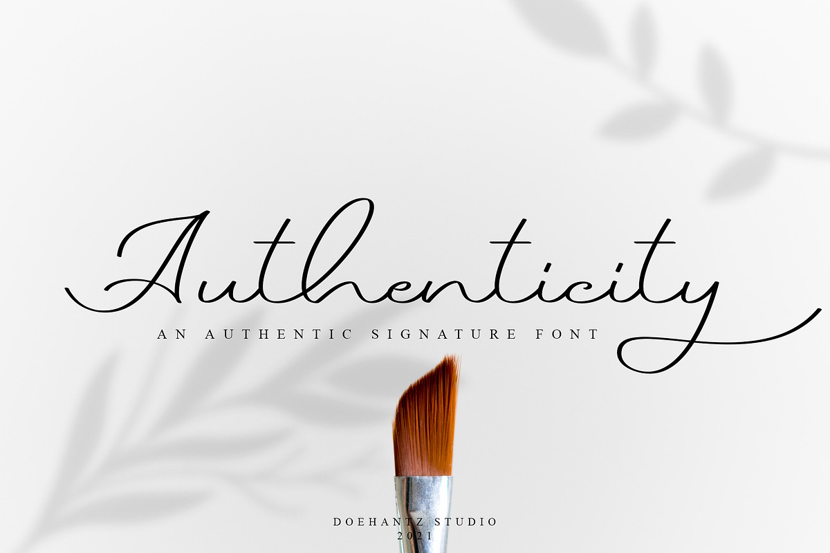 Authenticity, a Script Font by Doehantz Studio (Photo 1 of 9)