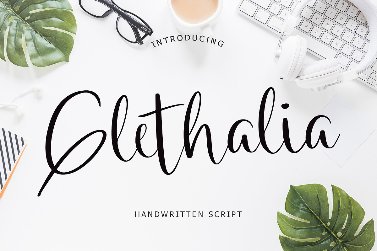 Glethalia Handwritten Script, a Script Font by Formatika Studio (Photo 1 of 8)