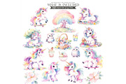 Pastel Unicorn Watercolor Clipart, an Illustration by CharmClipart (Thumbnail 7 of 10)