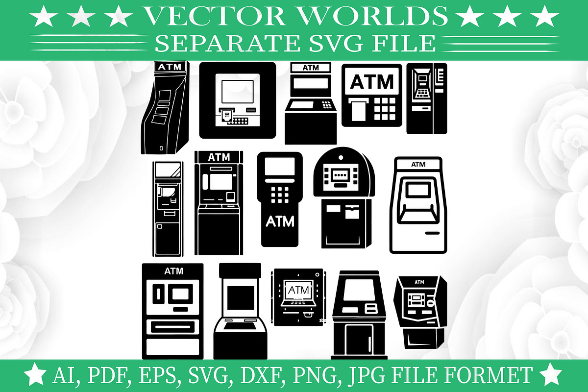ATM Booth SVG, ATM Booths SVG, an Object Graphic by VectorWorlds (Photo 1 of 3)