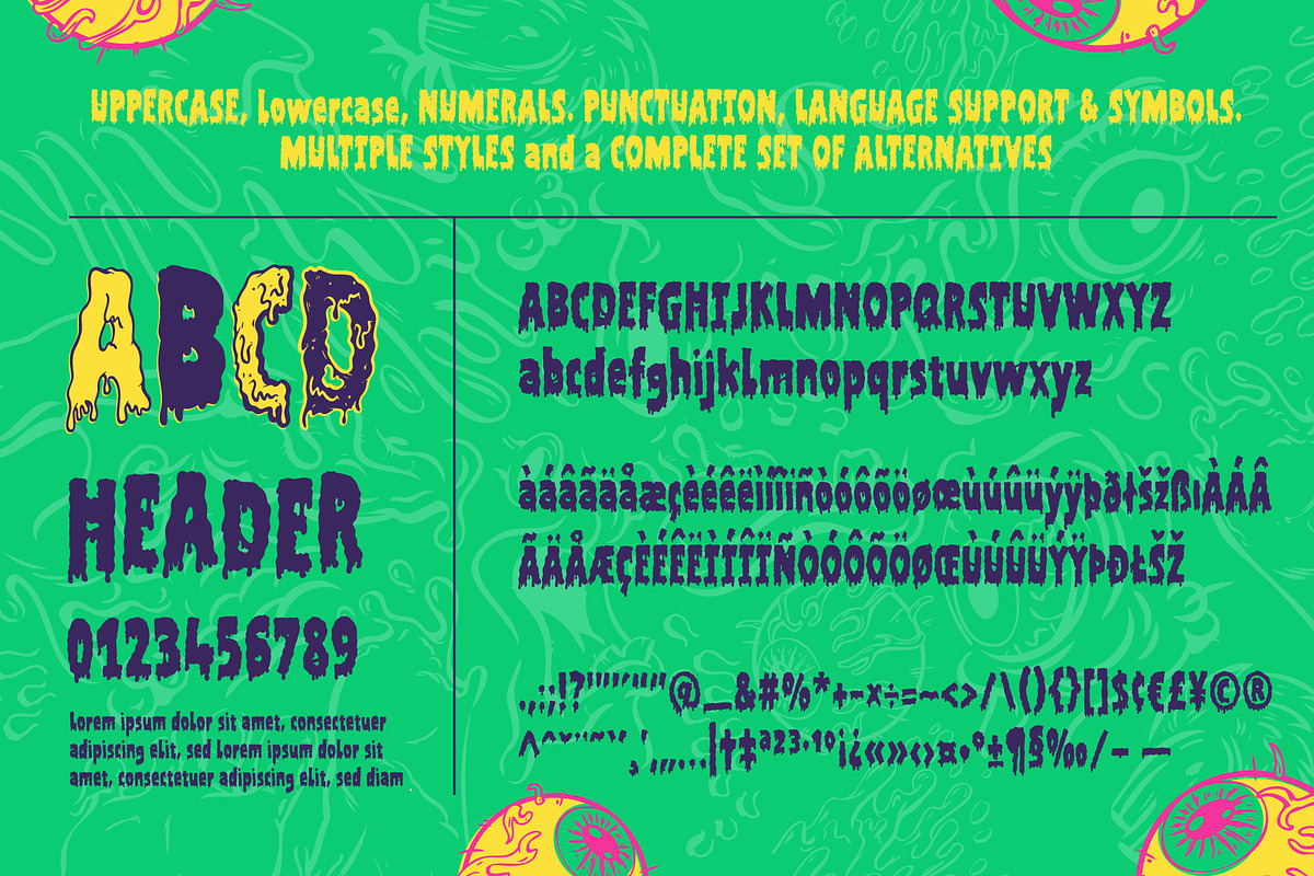 Filthy Creation Retro Slime Font, a Font by Wingsart Studio (Photo 2 of 10)