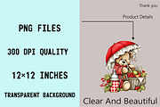 Whimsical Summer Teddy Bear Clipart, an Illustration by SVGArt (Thumbnail 6 of 9)