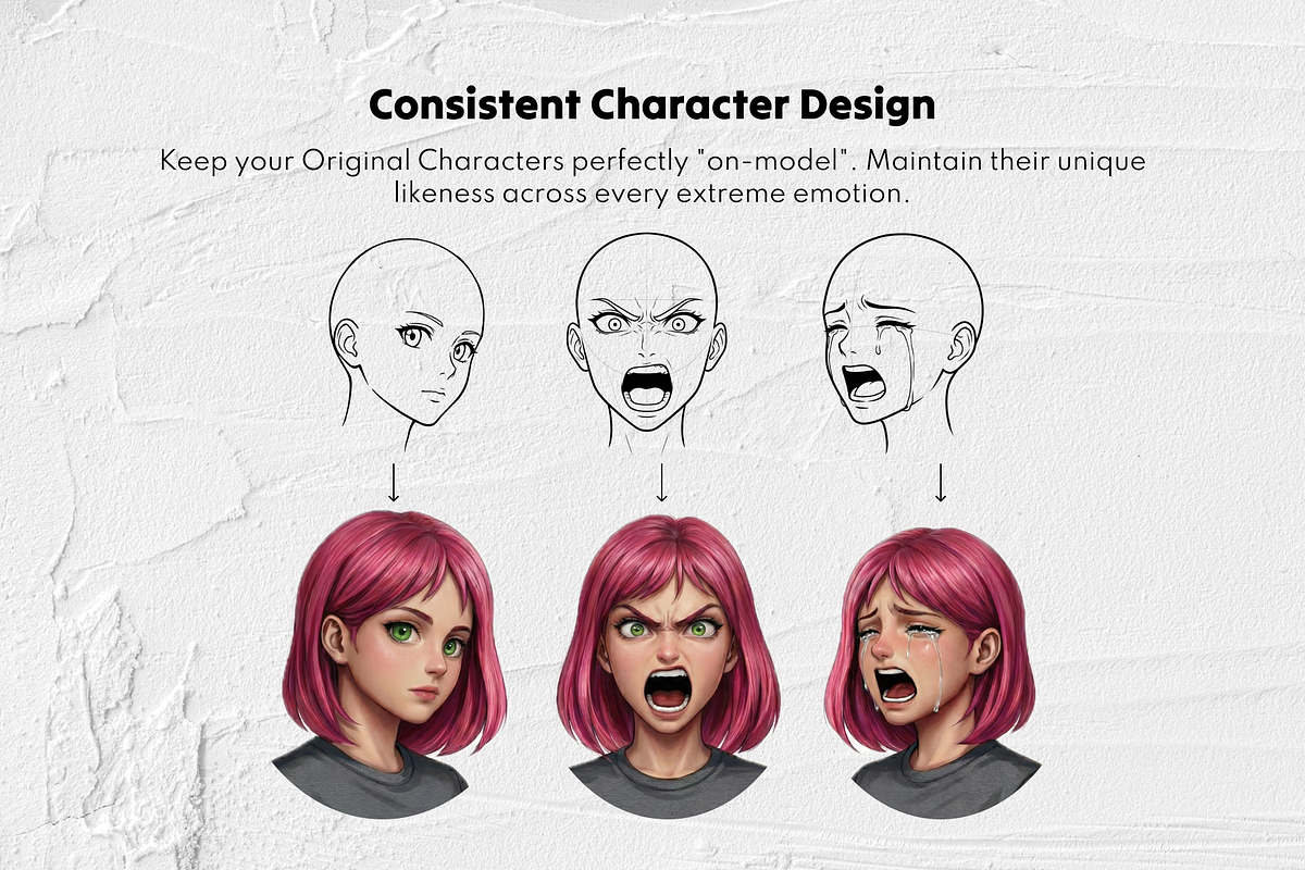 150 Anime Female Head Stamps, a Brush Add-On by Selentaori Studio (Photo 10 of 11)