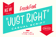 Just Right Casual Script, a Script Font by Price Foundry (Thumbnail 1 of 8)