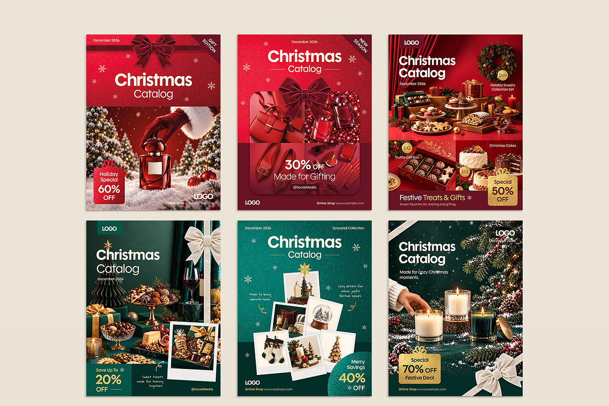 Christmas Catalog Cover Templates, a Brochure Template by BrandPacks (Photo 7 of 7)