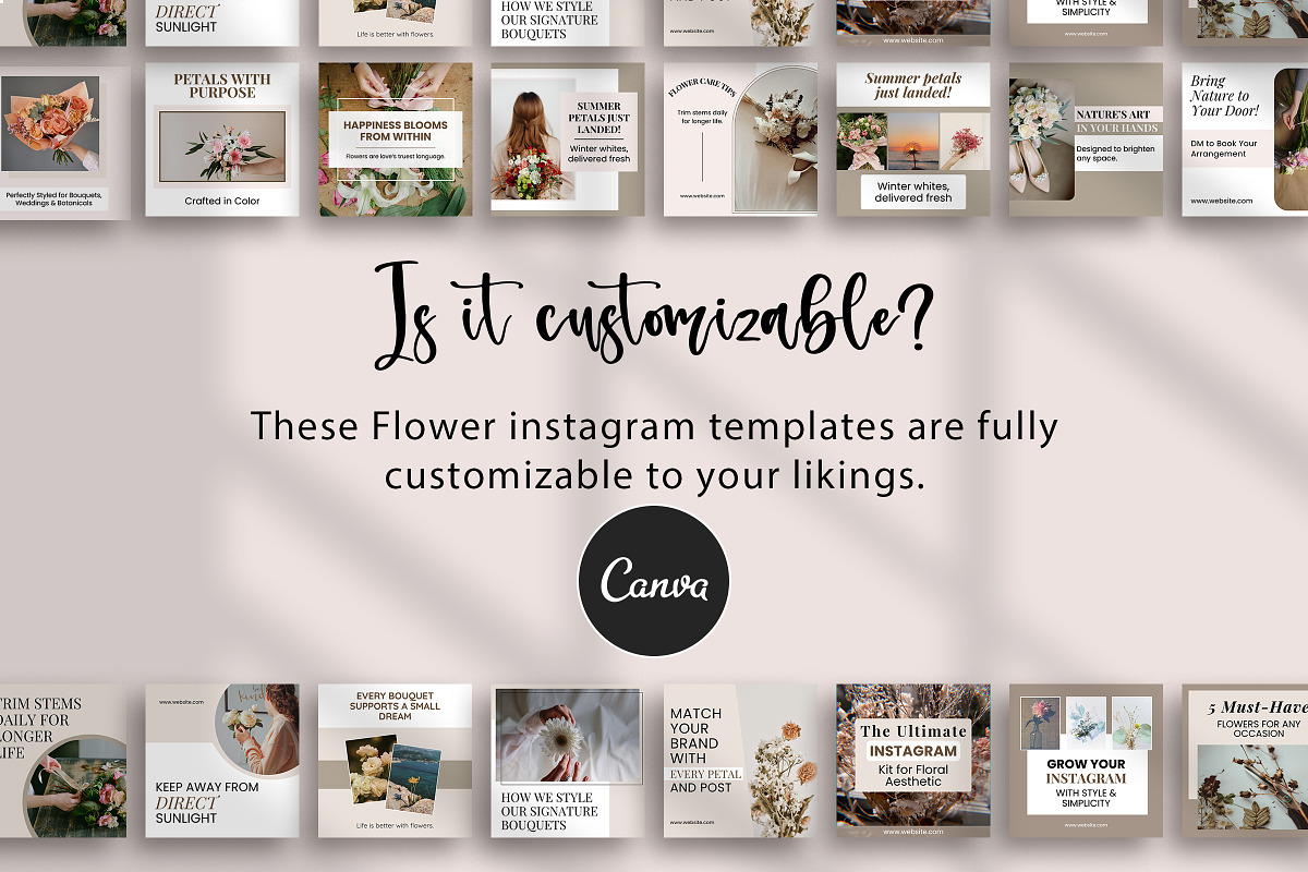 Flower Instagram Canva Social Media preview 7