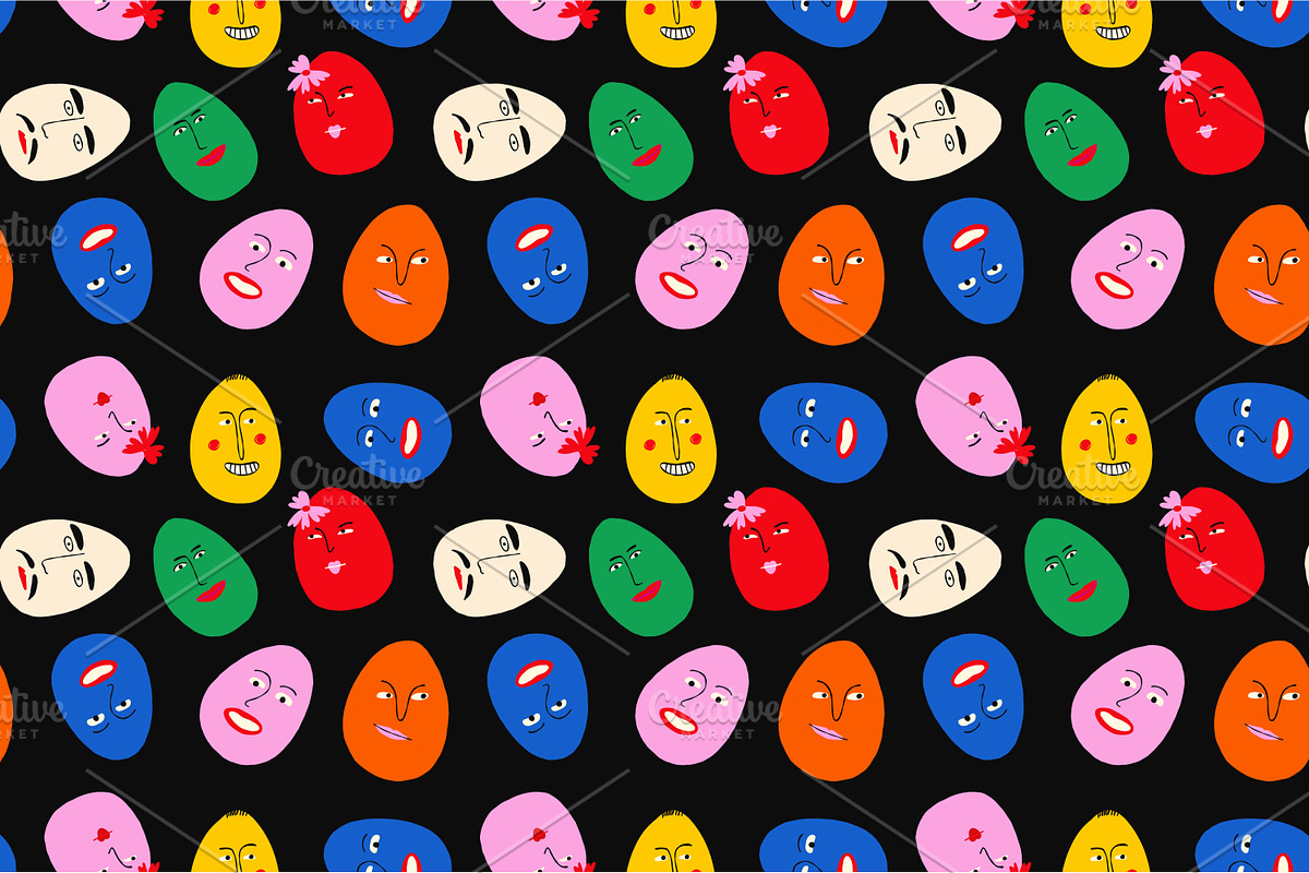 Black Easter pattern with eggs, a Pattern Graphic by Art's and patterns