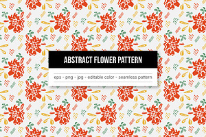 Abstract Flower Seamless Pattern