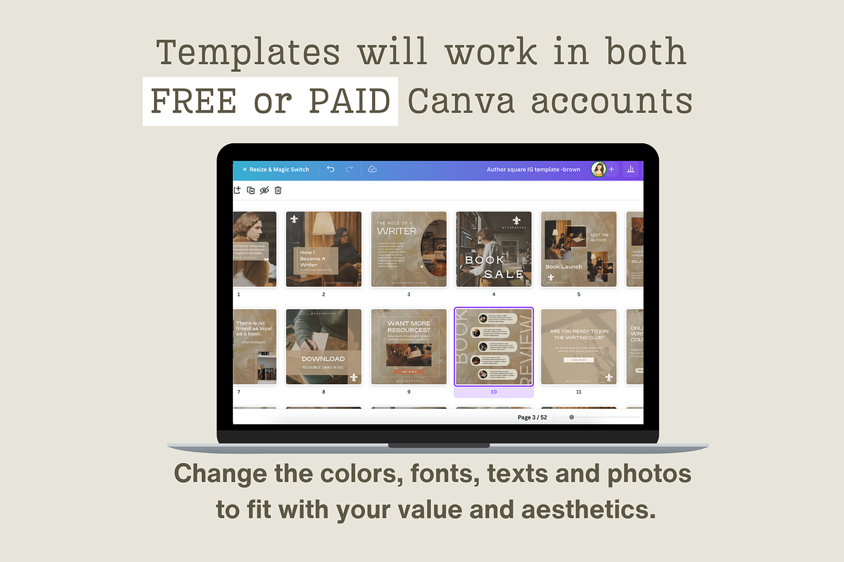 Author Instagram Post template, a Social Media Template by Petite Zakka Boutique (Photo 6 of 6)