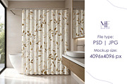 Shower Curtain Mockup, a Household Mockup by Mie Mockup Studio (Thumbnail 5 of 5)