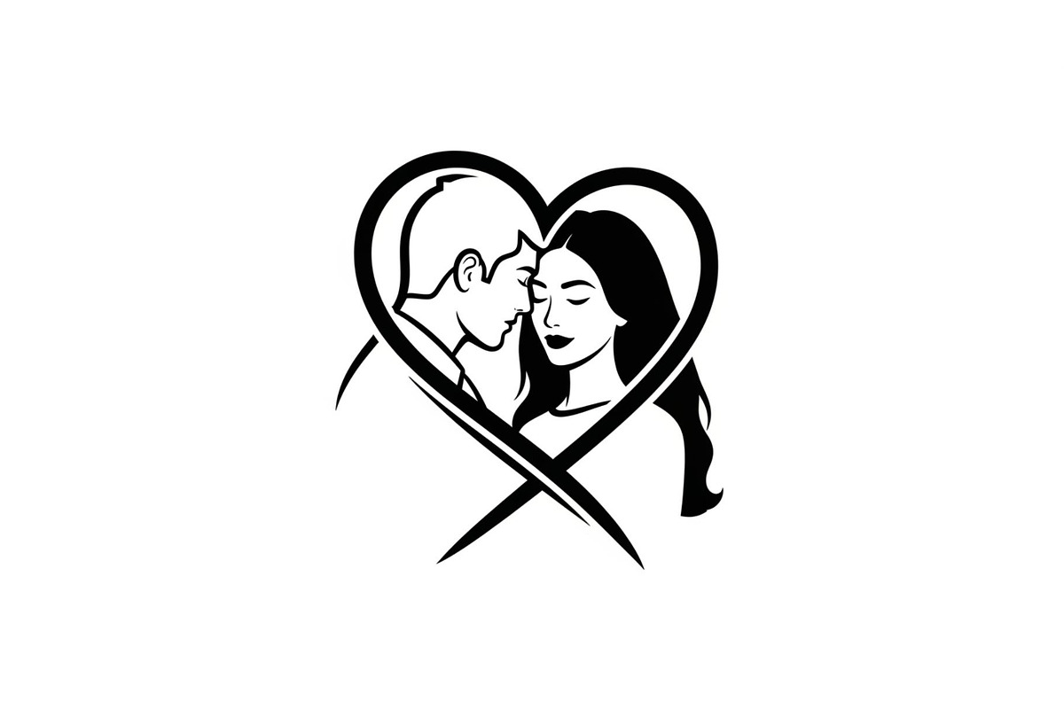 Couple Love Heart Silhouette Bundle, an Illustration by Amazin_art (Photo 27 of 51)