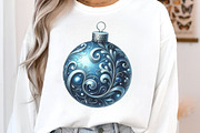 Watercolor Blue Baubles Clipart PNG, an Illustration by SinaCreation (Thumbnail 4 of 7)