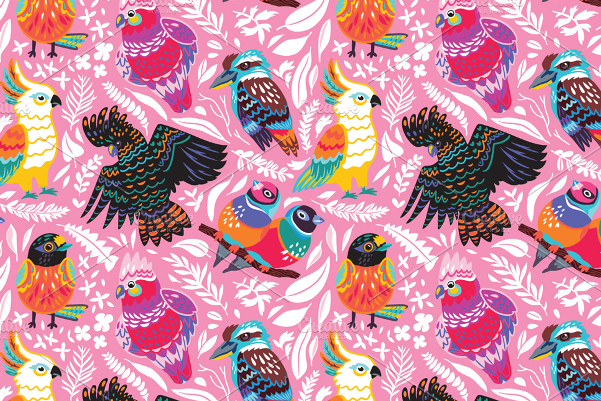 Australian Birds, a Pattern Graphic by PenguinHouse (Photo 2 of 9)