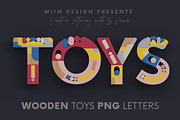 Wooden Toys - 3D Lettering, a Graphic by MIIM (Thumbnail 1 of 8)