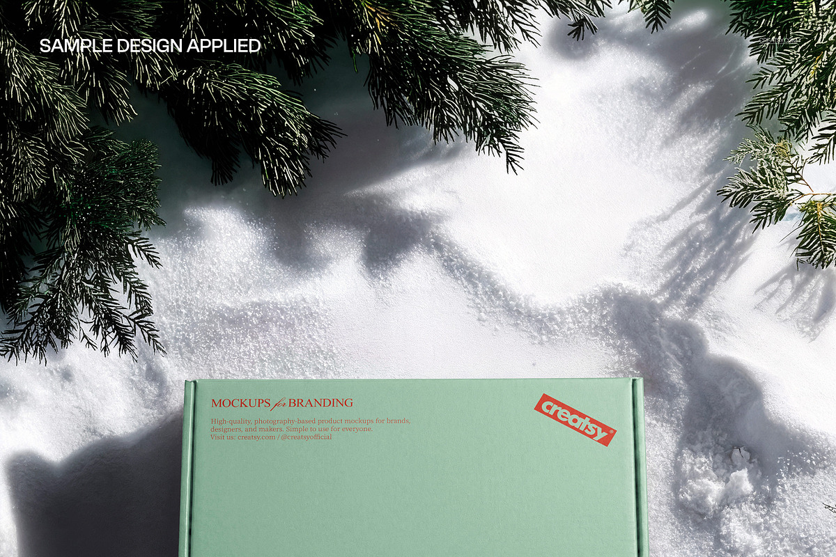 Mailer Box in Snow Mockup, a Packaging Mockup by creatsy5 (Photo 4 of 5)