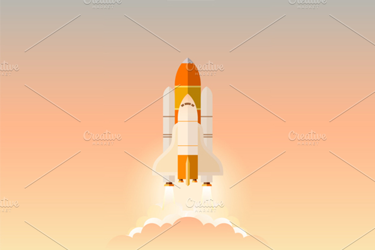 Spacecraft Launch, an Illustration by Krugmann (Photo 1 of 2)