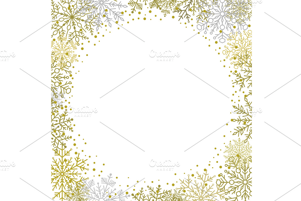 Winter Vector Frame With Arabesques, a Background Graphic by FineArtStudio (Photo 1 of 3)