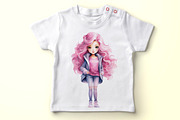 Pink Doll clipart Barbiecore Png, a Person Illustration by vivastarkids (Thumbnail 4 of 4)