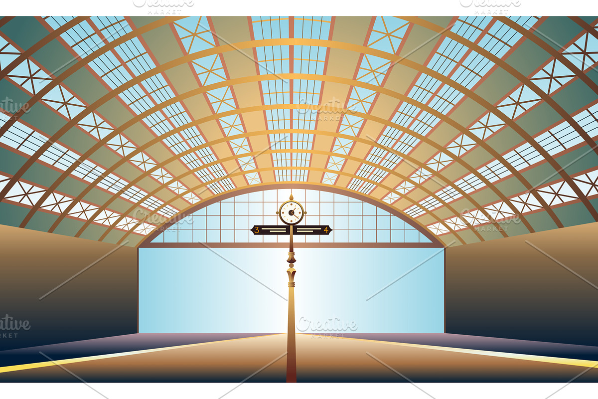 Railway station platform, an Object Illustration by Things for designers
