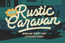 Rustic Caravan Monoline Script