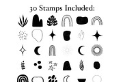 Procreate Boho Stamp Set, a Brush Add-On by Blue Strawberry Studio (Thumbnail 2 of 4)
