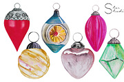 Vintage Christmas Ornaments 2 pack, an Illustration by Dana Designs (Thumbnail 3 of 4)