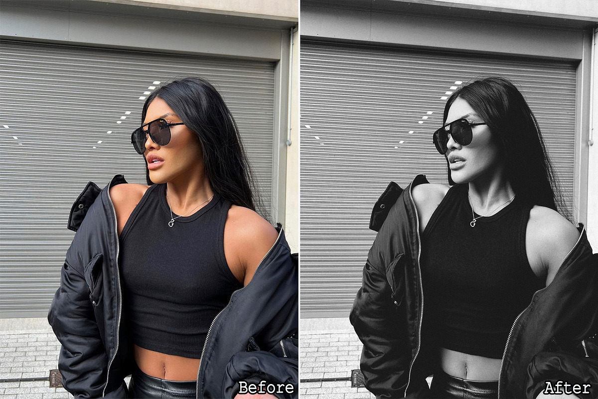 15 B&W Lightroom Photo Presets, a Preset Add-On by Presets by Yevhen (Photo 4 of 10)