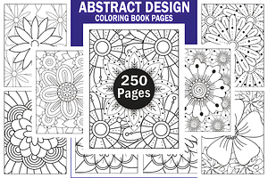 250+ Abstract Coloring Pages Bundle, a Decorative Illustration by Ink Gallery