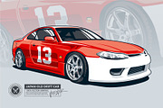 Japan Drift Cars, a Sport Illustration by Vecster (Thumbnail 5 of 8)