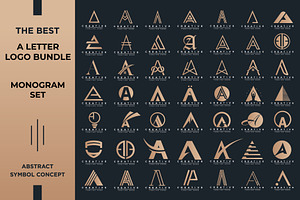 Letter A Logo Bundle Monogram Set