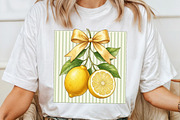 Lemon Coquette Bow Summer PNG, a Work Illustration by Sublimation Artist (Thumbnail 4 of 9)