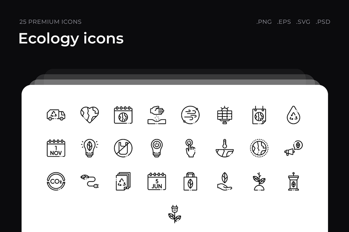 Ecology icons, an Outline Icon by Wencory (Photo 2 of 2)