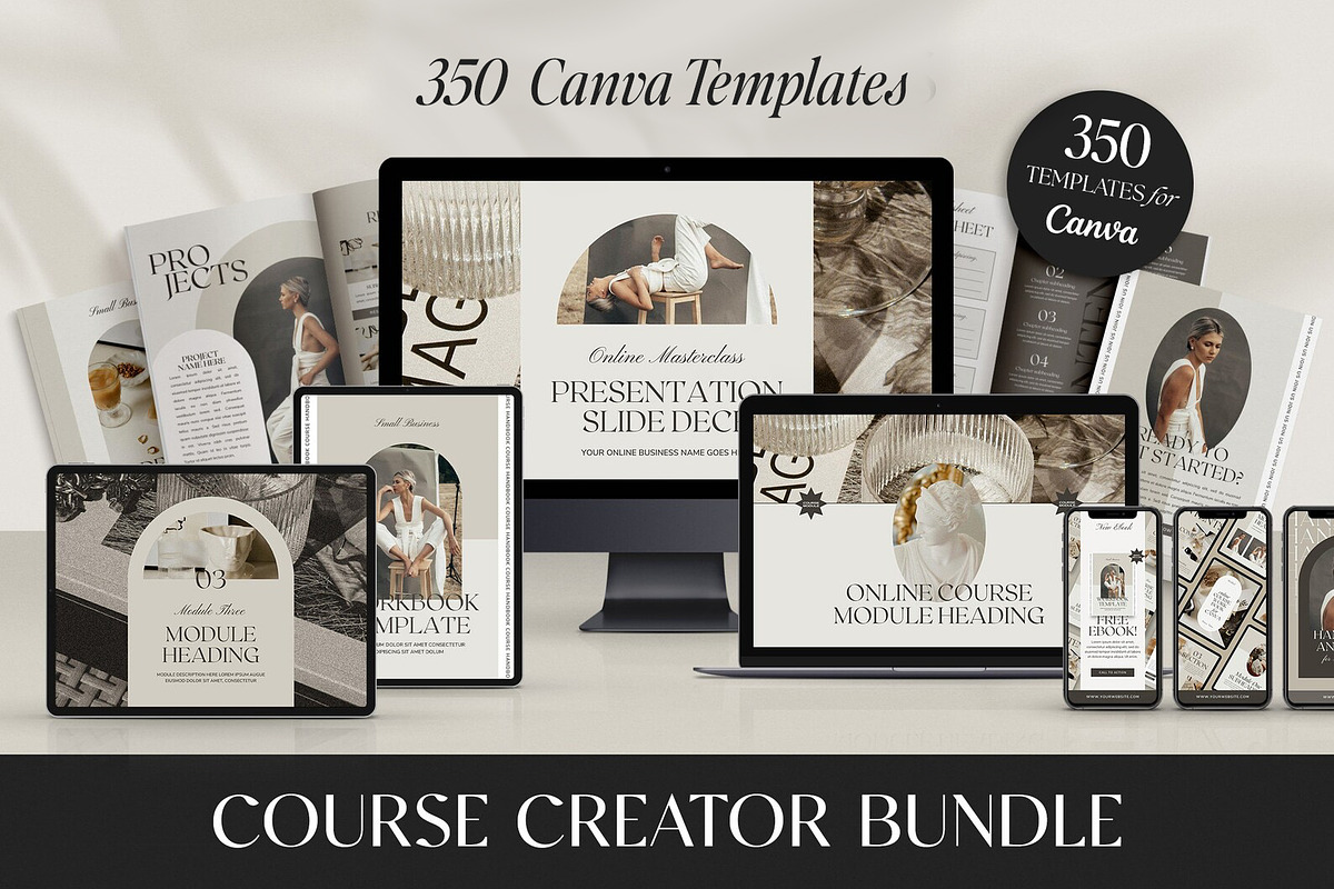 Coach + Course Creator Bundle CANVA, a Magazine Template by Studio Loire (Photo 1 of 76)