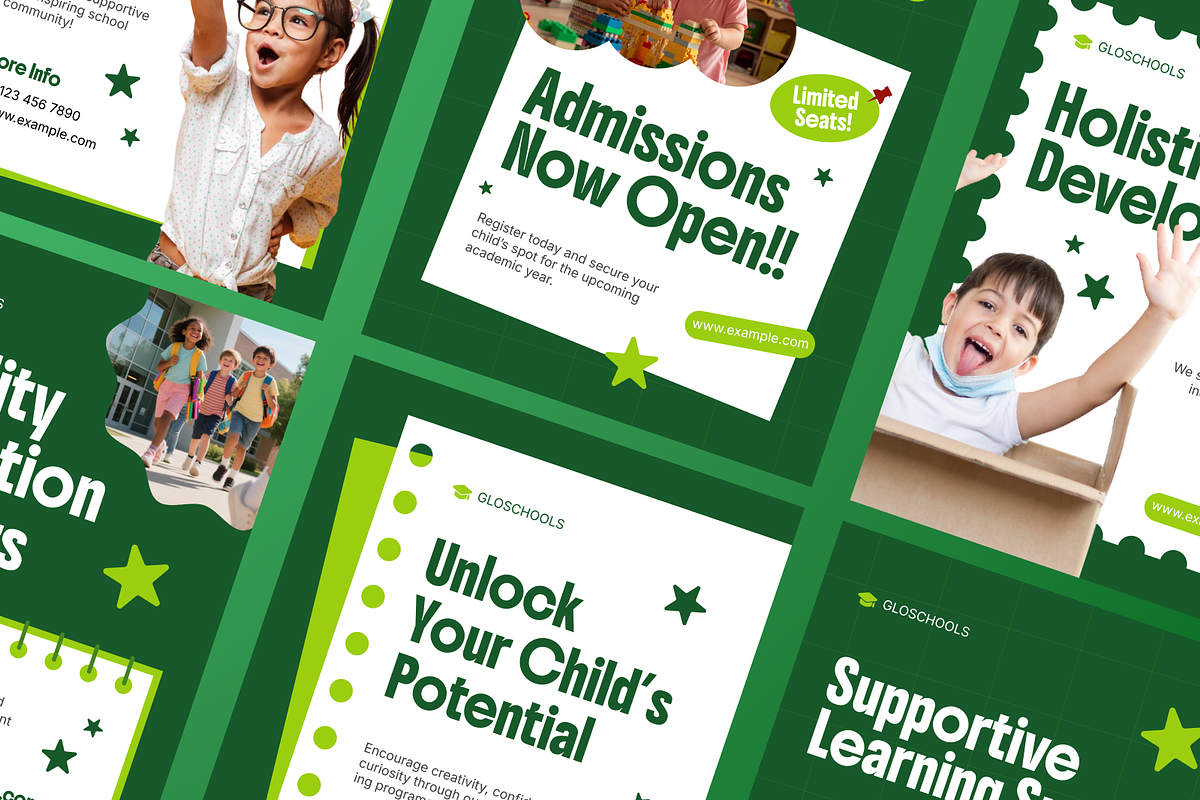 School Admission Promotion IG Post, a Social Media Template by Annora Studio (Photo 5 of 6)