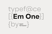 Em One Font Family, a Font by Type Forward (Thumbnail 1 of 8)
