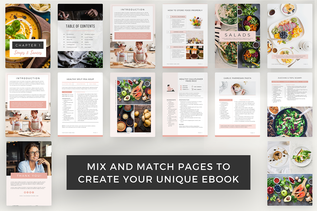 Recipe Book Template for Canva, a Brochure Template by Designs by Darowan (Photo 4 of 11)
