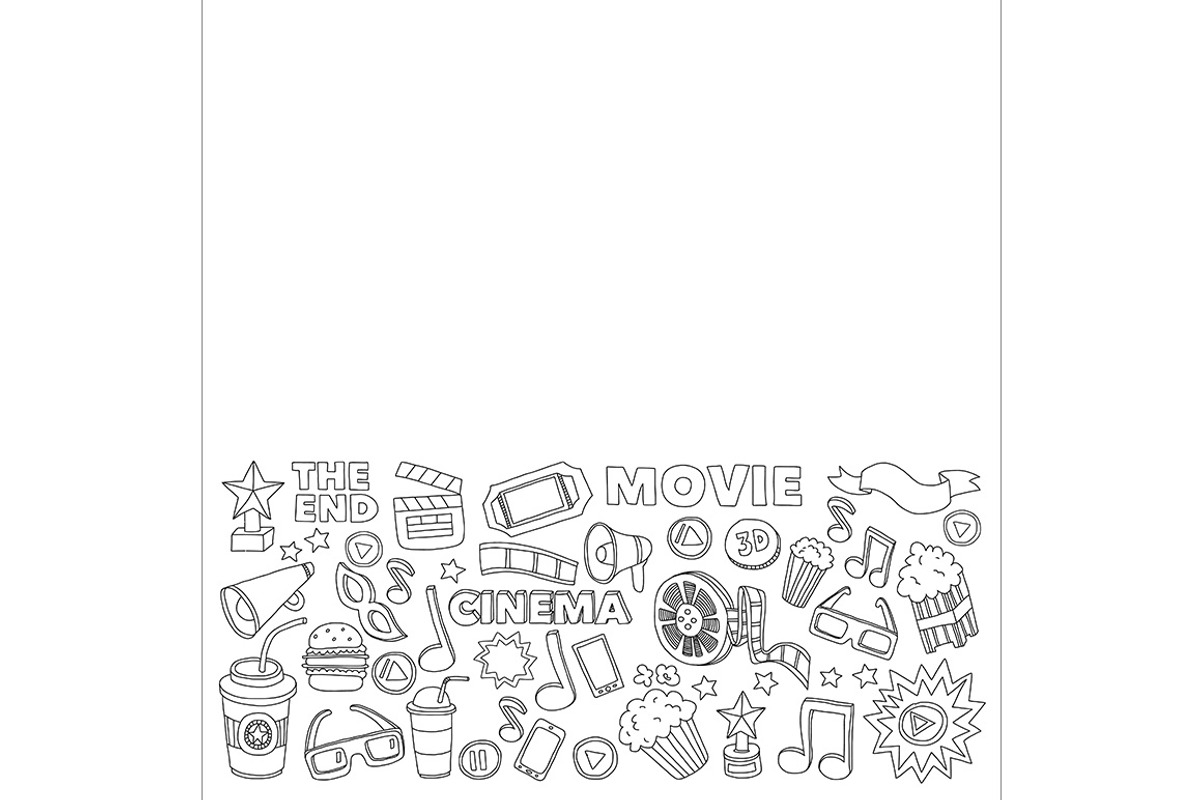 It's movie time! Big vector set, a Pattern Graphic by Art Loft (Photo 9 of 16)