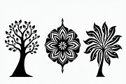 Decorative Tree Floral Tile Pattern, a Decorative Illustration by Artivon (Thumbnail 5 of 6)